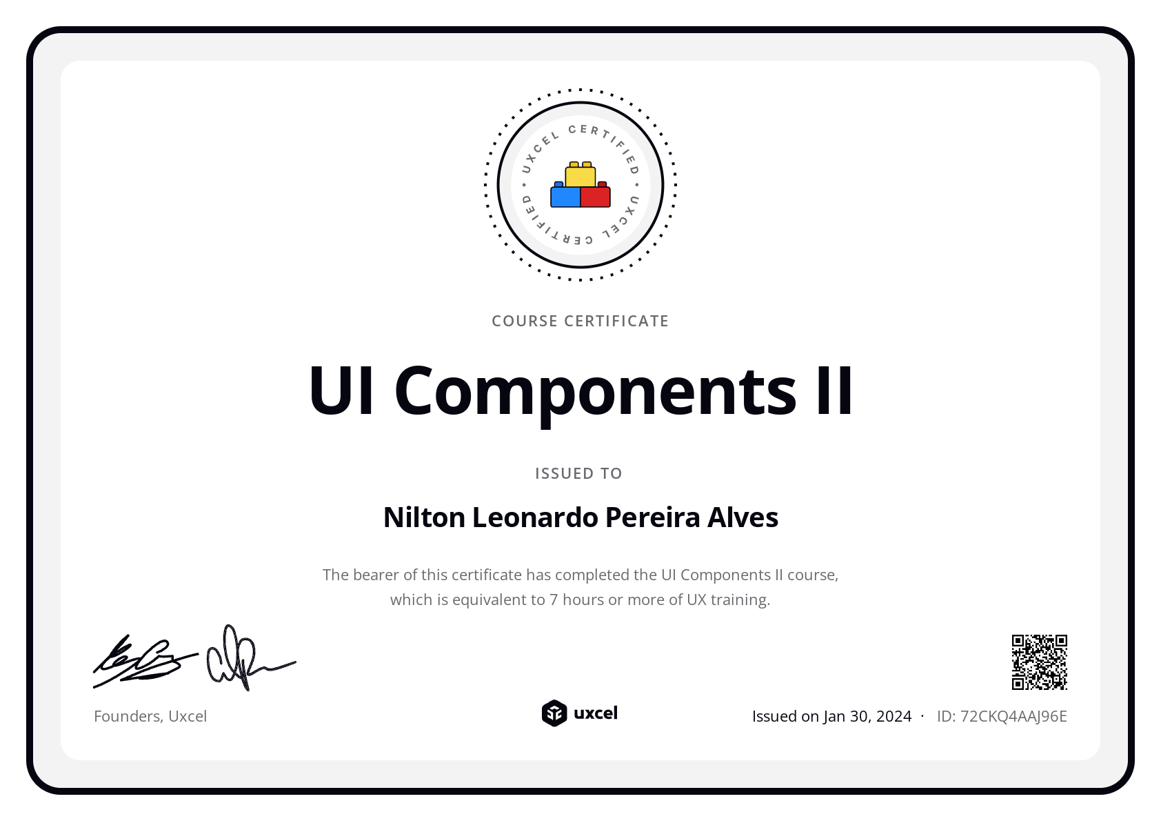 Leonardo Alves's certificate
